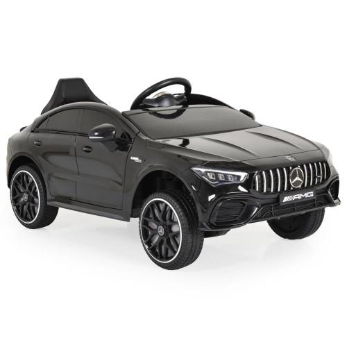 Детска черна акумулаторна кола Mercedes AMG CLA 45